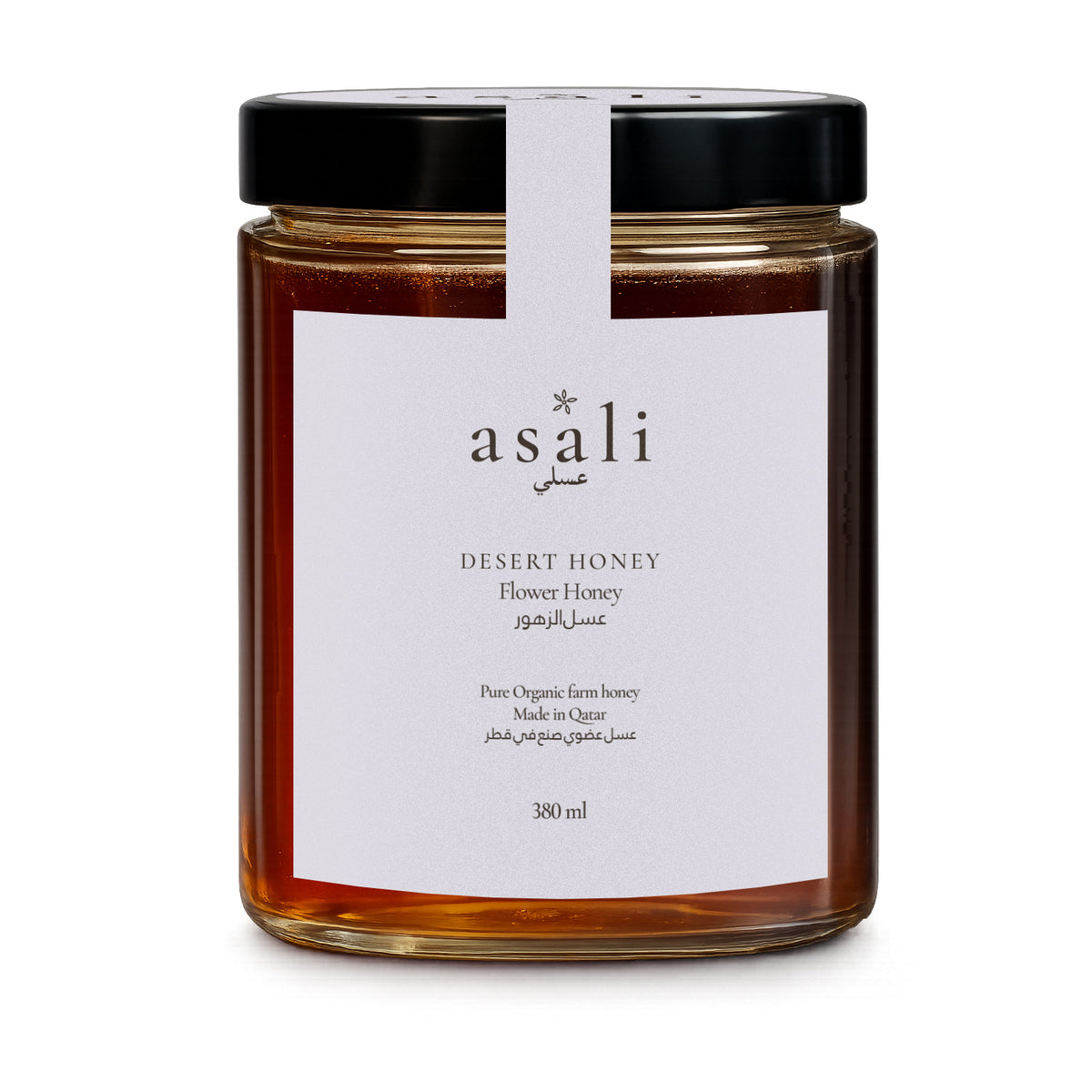 Flower Desert Honey 380ml, front of jar