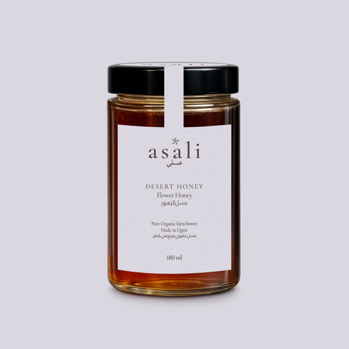 Flower Desert Honey 180ml, front of jar