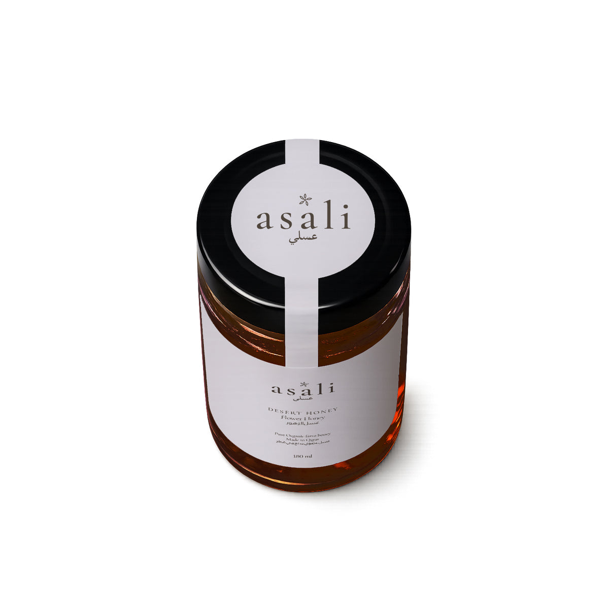 Flower Desert Honey 180ml, top of jar
